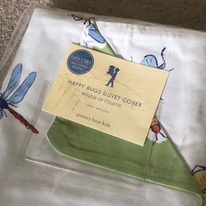 New Pottery Barn Kids Happy Bugs Duvet Cover twin